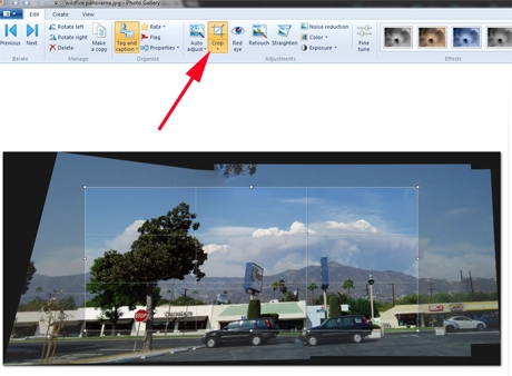 Windows Photo Gallery, panoramas, pictures