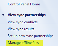 Offline Files in Windows 7