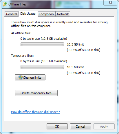 Offline Files in Windows 7