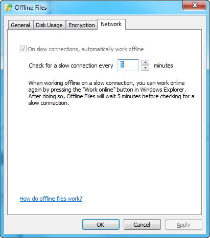 Offline Files in Windows 7