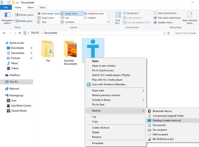 File Explorer, Windows 10, start, folder, location, configure