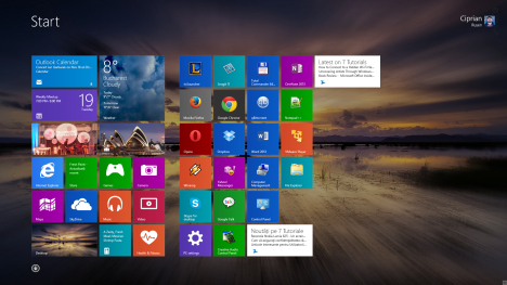 Windows 8.1, Start screen, wallpaper, color, background