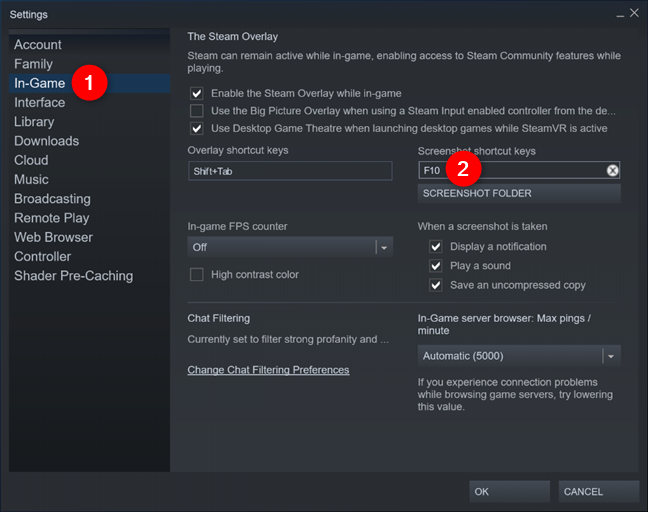 Changing the Steam screenshot button