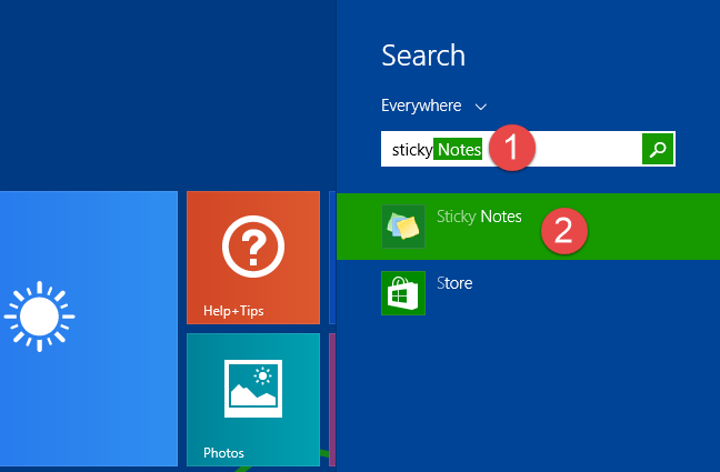 Sticky Notes, Windows 7, Windows 8.1