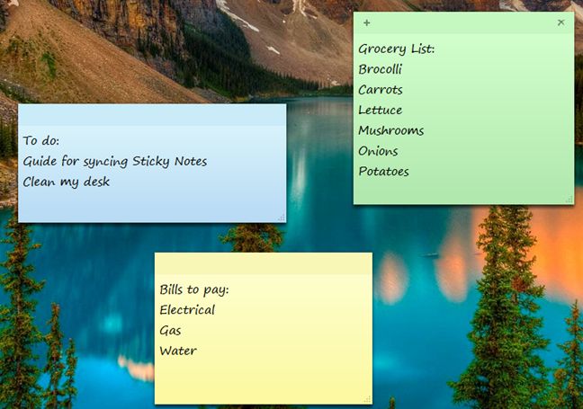 Sticky Notes, Windows, OneDrive, Dropbox, synchronize, Steam Mover