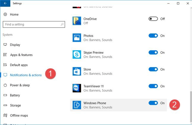 stop, notifications, sync, Windows 10, computer, Windows 10 Mobile, smartphone