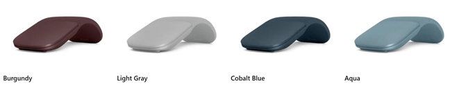 The colors of the Microsoft Surface Arc Mouse