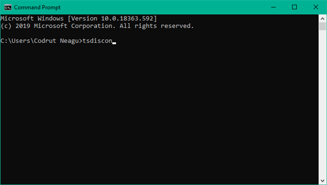 switch user windows 10 cmd
