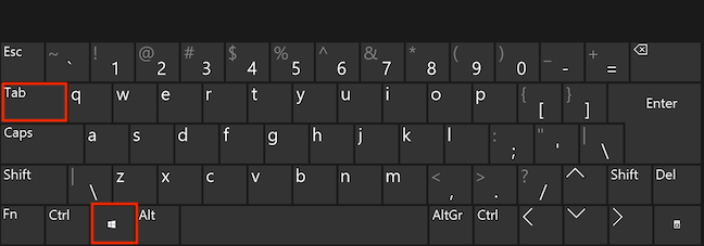 windows 10 hotkey for task view