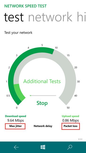 Windows 10 Mobile, test, speed, mobile, internet
