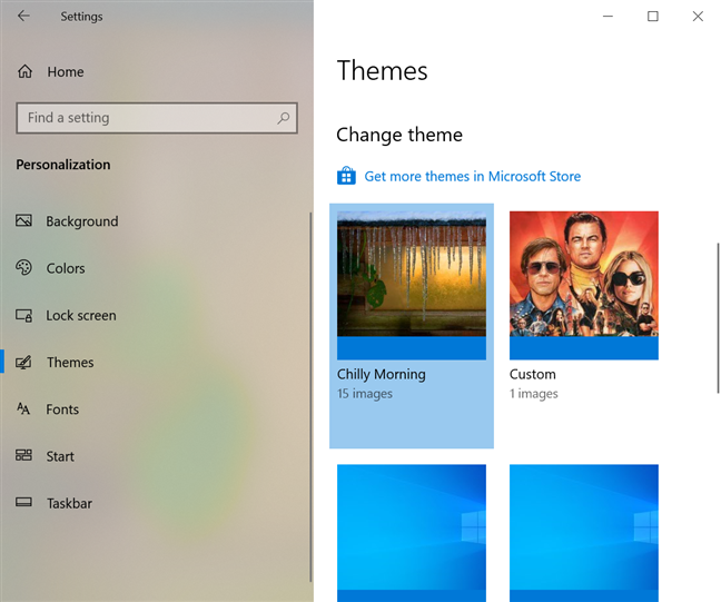 windows 10 start theme change