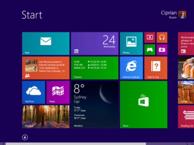 The Start screen in Windows 8 which many people disliked