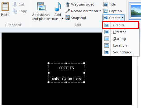 how to put captions in windows movie maker