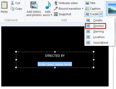 Windows, Movie Maker, movies, add tiles, captions, credits