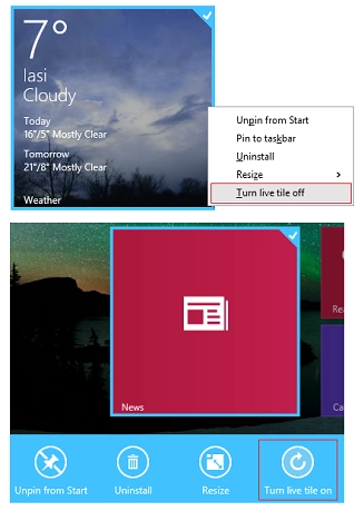 Windows 8.1, Start screen, tiles, customize, group, name, live tiles