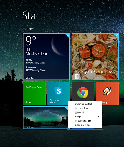 Windows 8.1, Start screen, tiles, customize, group, name, live tiles