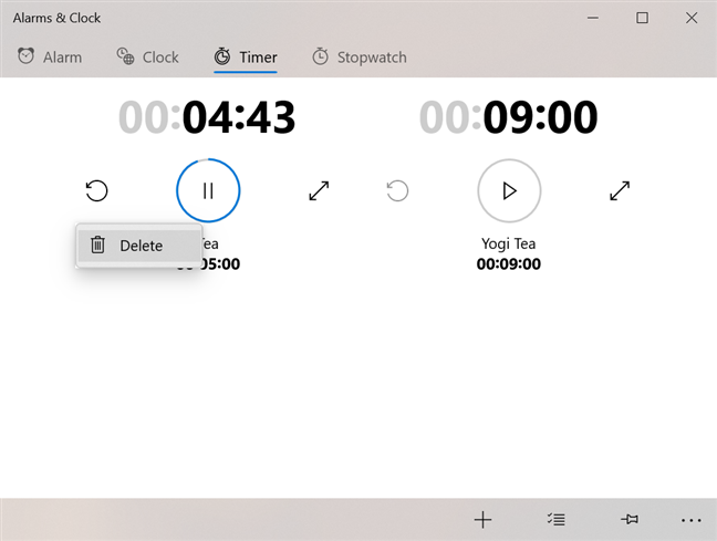 Delete a timer from it's right-click menu