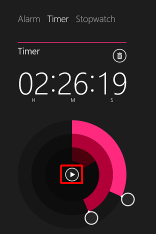 Windows 8.1, Alarms app, timer, stopwatch, create, delete