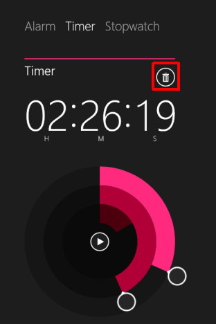 Windows 8.1, Alarms app, timer, stopwatch, create, delete