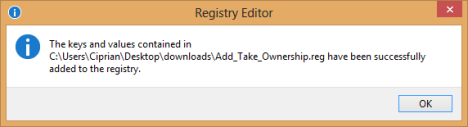 Take Ownership, right click, Windows 7, Windows 8, explorer