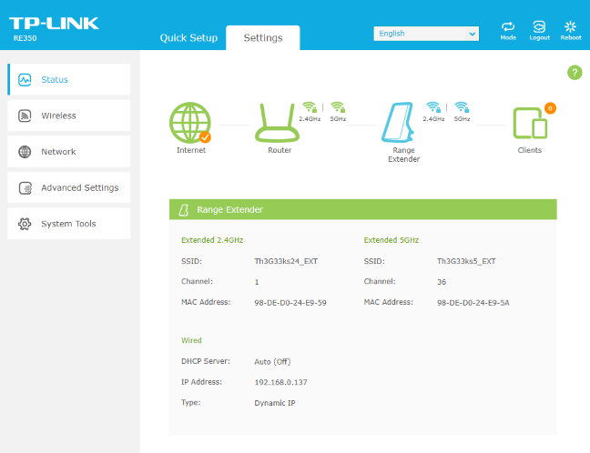 TP-Link RE350, AC1200, range extender