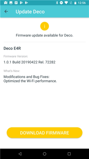 Updating the firmware for TP-Link Deco E4