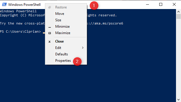 Access PowerShell's Properties