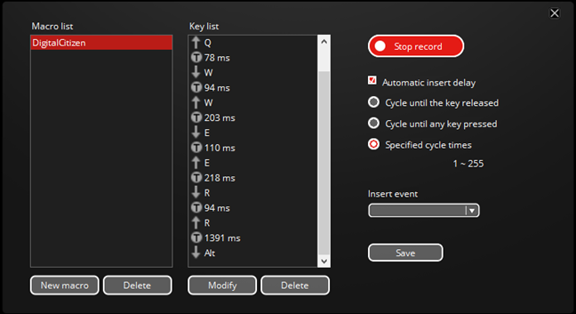 Creating macro actions