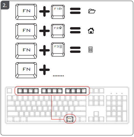 Multimedia shortcuts on the Trust GXT 865 Asta