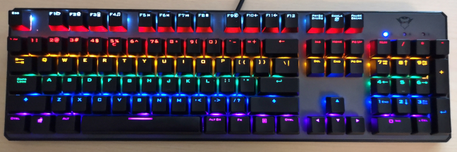 The Trust GXT 865 Asta mechanical keyboard