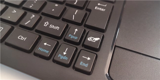 The arrow keys are squeezed and small