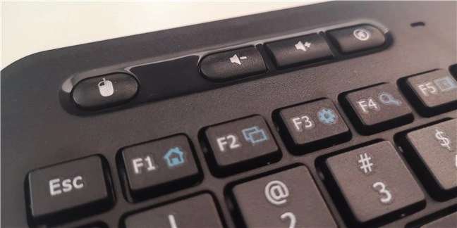 The volume keys found on the Trust Veza wireless keyboard