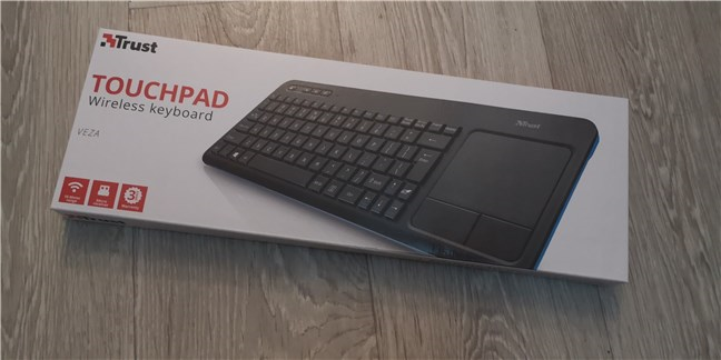 Trust Veza wireless keyboard: The box