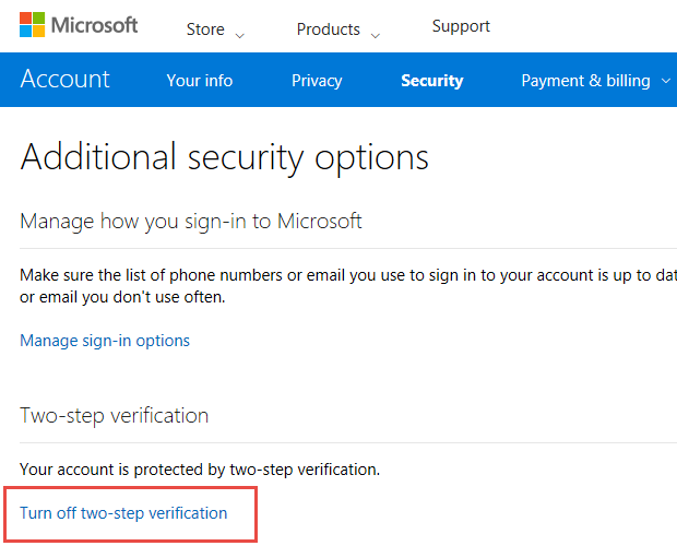 Microsoft, account, two-step verification, Authenticator