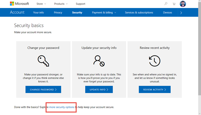 Microsoft, account, two-step verification, Authenticator