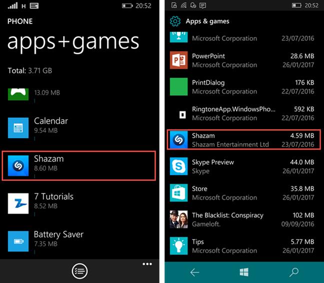 Windows 10 Mobile, Windows Phone, uninstall, apps, games