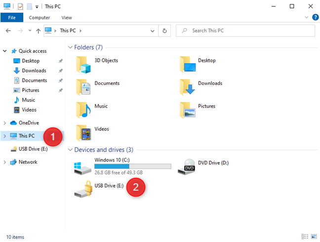 Access the BitLocker drive from File Explorer