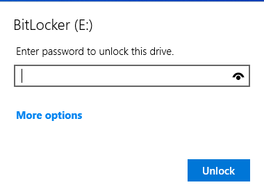 Enter the BitLocker password