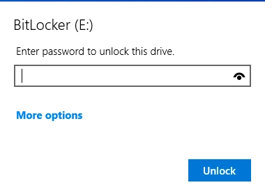 Enter the BitLocker password