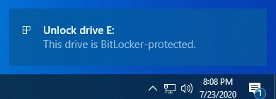 This drive is BitLocker-protected