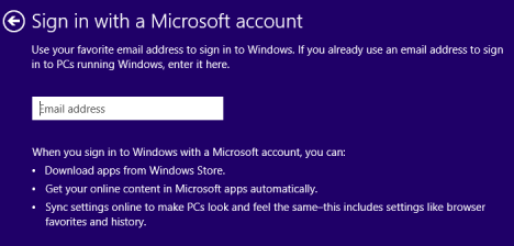 Windows 8.1, PC Settings, upgrade, user account, local, Microsoft
