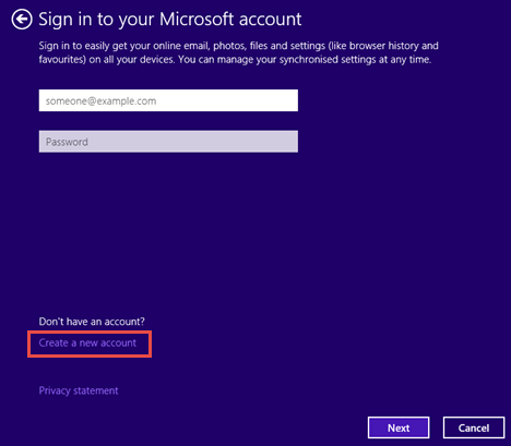 Windows 8.1, PC Settings, upgrade, user account, local, Microsoft