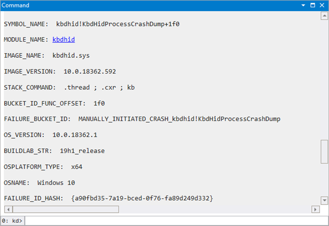 The information shown by SYMBOL_NAME, MODULE_NAME, and IMAGE_NAME