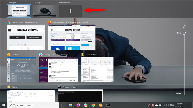 Create multiple desktops in Windows 10