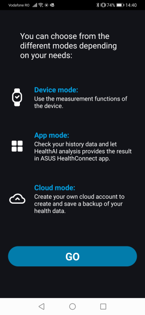 Setting up the ASUS HealthConnect app