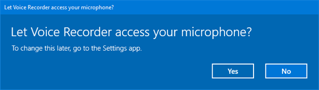 Voice Recorder wants to access your microphone