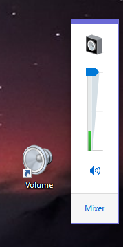 Windows, volume shortcut