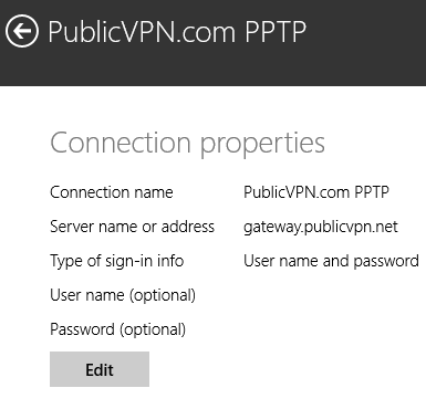 Windows 8.1, VPN, Network, Connection, Configure, PC Settings