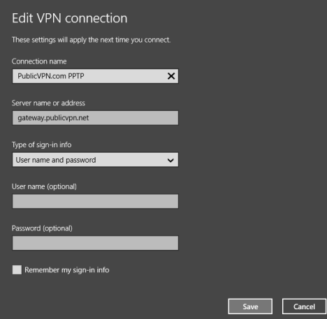 Windows 8.1, VPN, Network, Connection, Configure, PC Settings