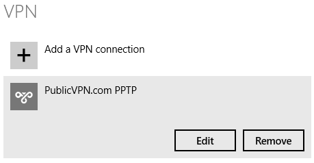 Windows 8.1, VPN, Network, Connection, Configure, PC Settings